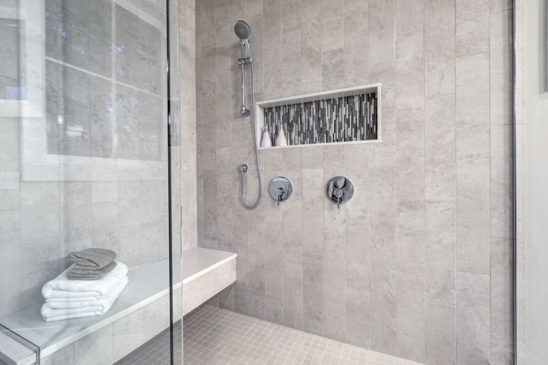 Shower with Built-in Bench and Niche